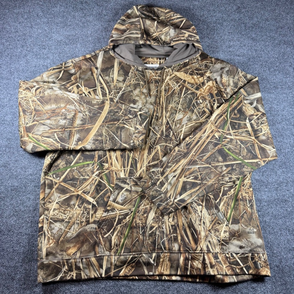 Magellan Outdoors Mens 3XL Realtree MAX-7 Camo Hoodie Fleece Hunting Sweatshirt